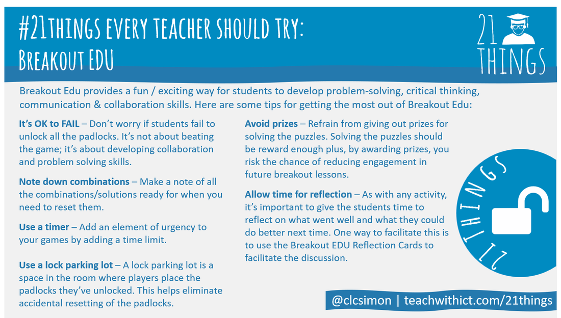 21 things every teacher should try - breakoutedu