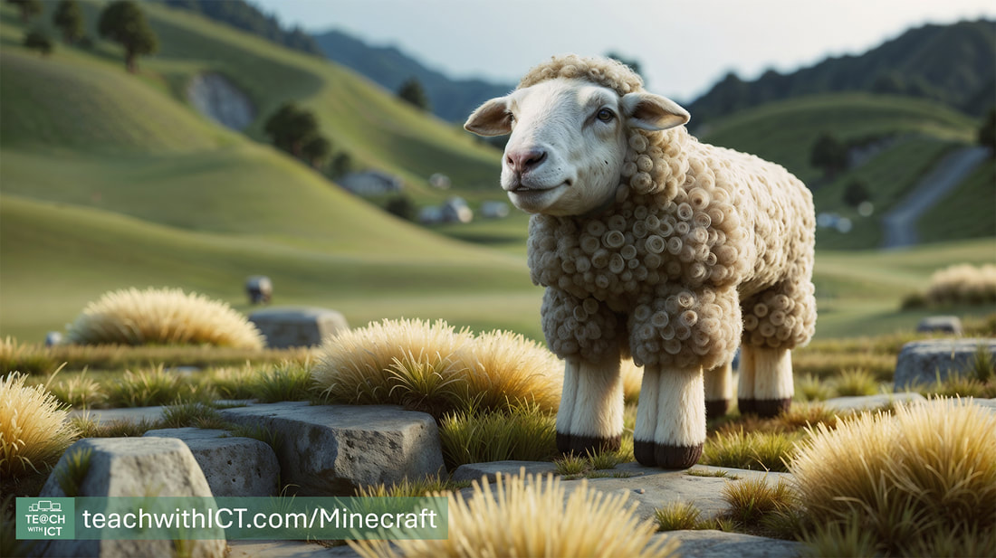 Image of a what Minecraft sheep would look like in real life.