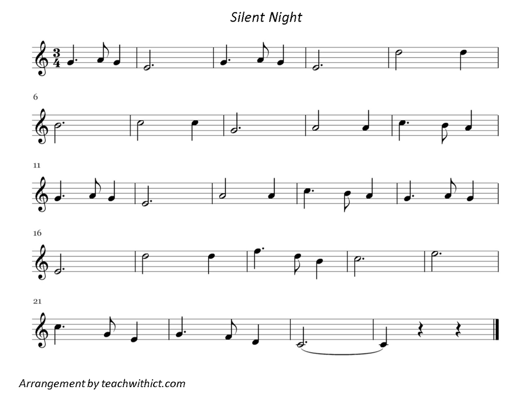 silent night sheet music